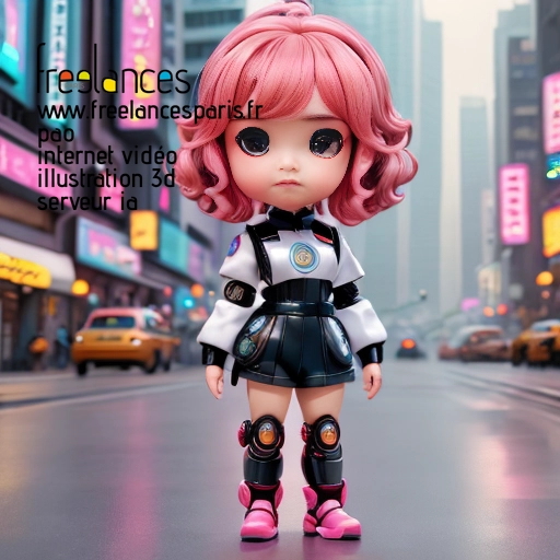 Pao mise en page internet vidéo illustration 3d serveur IA générative AI freelance paris studio de création magazines QTP3USZ0